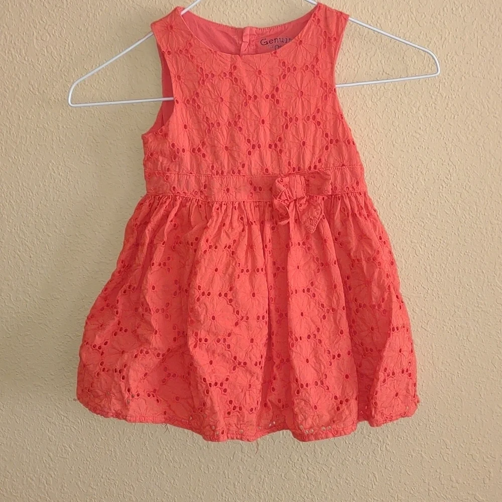 Genuine Kids Oshkosh Sleeveless Eyelet Dress Size 2T